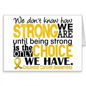 Childhood Cancer How Strong We Are Greeting Cards