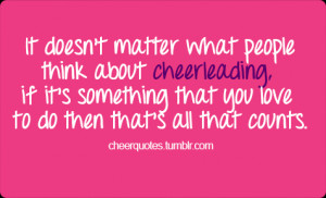 ... notes it doesn t matter what people think about cheerleading if it s