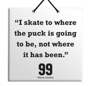 Wayne Gretzky - Where the puck is - Quote Ceramic Sculpture Wall ...