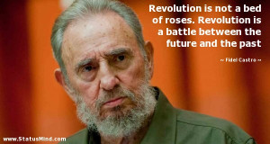 Revolution is not a bed of roses. Revolution is a battle between the ...