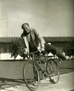 Jack Benny on a bike