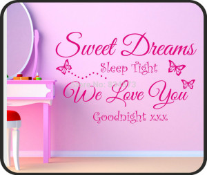 Hot Sweet Dreams Baby Childrens Quote Wall Art Sticker Decal DIY Home ...