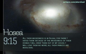 Bible Quote Hosea 9:15 Inspirational Hubble Space Telescope Image