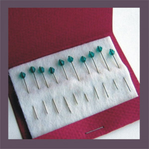 Handmade Decorative Sewing Pins - Dress up your Pincushion - Turquoise ...