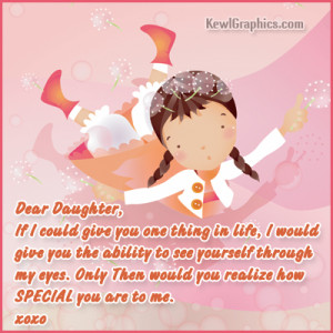 Dear DaughterRealize How Special You Are To Me Facebook Graphic