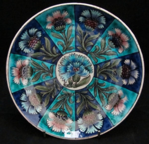 William De Morgan Dish Decorated with Stylised Flowers by Charles ...