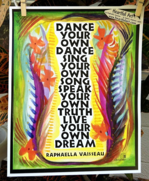 Your Own Dance POSTER 11x14 Inspirational Words Motivational Sayings ...