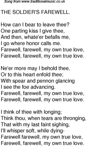 Farewell Dying- farewell farewell,