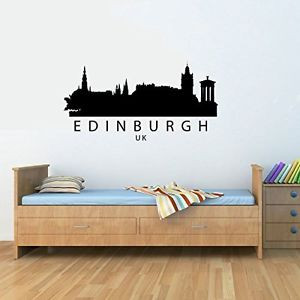 NEW-Edinburgh-UK-city-skyline-Vinyl-Wall-Decals-Quotes-Sayings-Words ...