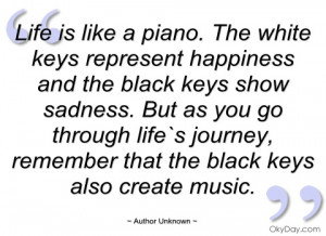 life is like a piano author unknown