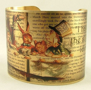 Alice In Wonderland Bracelet - A Mad Tea-Party - Literary Riddle Quote ...