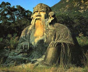 The god Laozi, above , is adored in Taoism as the incarnation of ...