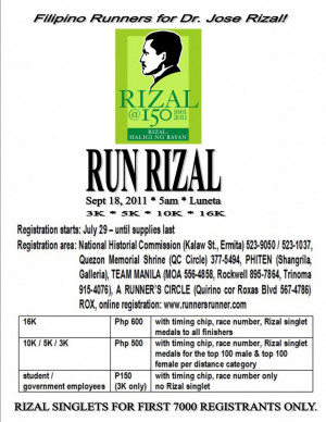 Jose Rizal @ 150 Fun Run – September 18, 2011