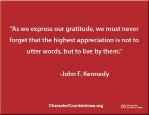 character #civility #quote #kennedy #gratitude #integrity