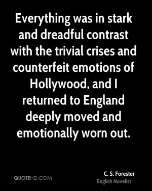 Everything was in stark and dreadful contrast with the trivial crises ...