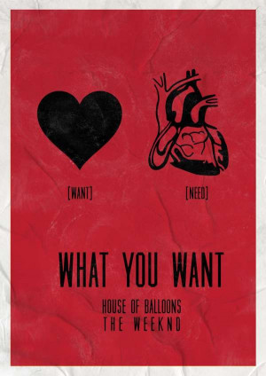 The Weeknd Poster : House of Balloons : What You Need
