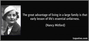 The great advantage of living in a large family is that early lesson ...