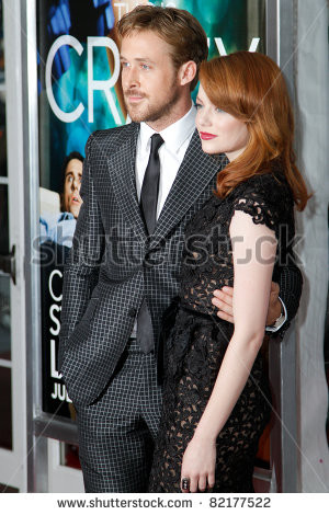 NEW YORK - JULY 19: Ryan Gosling and Emma Stone attend the world movie ...