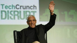 Khosla Ventures founder Vinod Khosla speaks on stage during TechCrunch ...