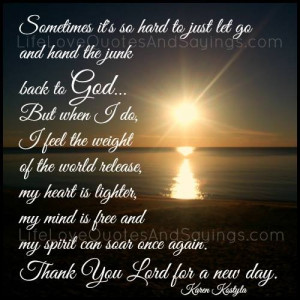 Thank You Lord For A New Day..