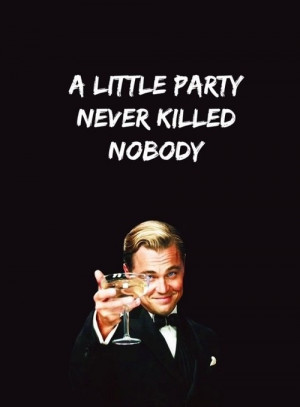 ... and white, great gatsby, leonardo dicaprio, love, party, quote, gastby