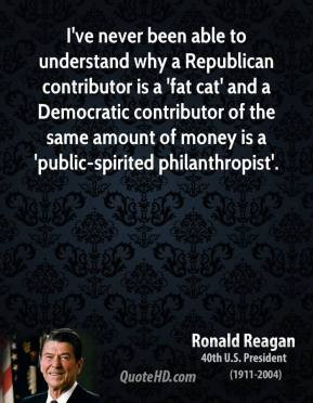 ... of the same amount of money is a 'public-spirited philanthropist