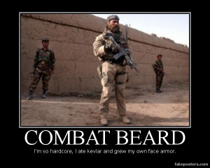 Combat Beard - Demotivational Poster