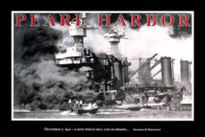 Harbor INFAMY Poster - December 7, 1941, USS West Virginia, FDR Quote ...