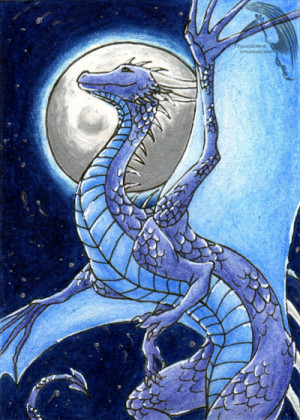Inheritance Cycle ACEO: Saphira by FallenZephyr