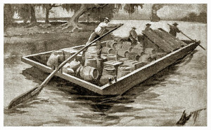 Flatboat on the Mississippi