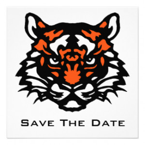 Tiger Save The Date Personalized Invitation