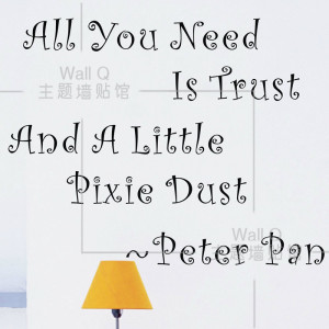 ... trust Sofa TV wall stickers children Quote 8*46 CM Free shipping(China