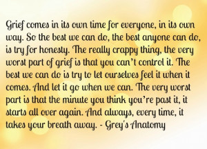 grief #greysanatomy #quote