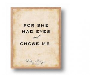 Othello Quote Print William Shakespeare by SapphoandTheMoon, $13.00