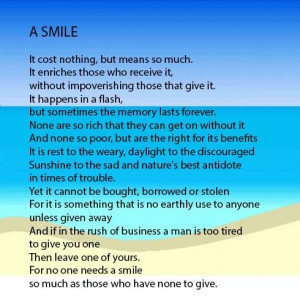 Inspirational poems, quotes, sayings, smile