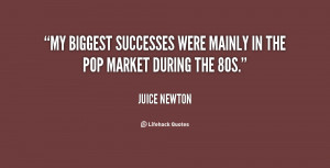 My biggest successes were mainly in the pop market during the 80s ...