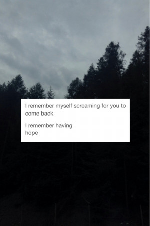 love girl quote text depressed depression sad trees you scream night ...