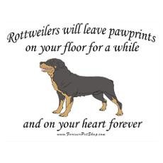 Rottweiler Pawprints Poster