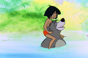 ... mowgli in il libro della giungla il piccolo mowgli in acqua sulle