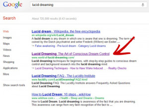 Lucid Dreaming on Google