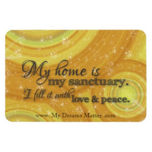 My Home Is My Sanctuary Home Blessing Inspiration Vinyl Magnet
