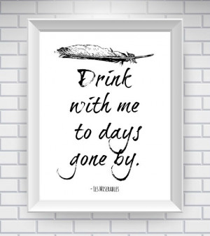 ... Quote Typography Print - Black and White - Les Mis Love Quote Print. $