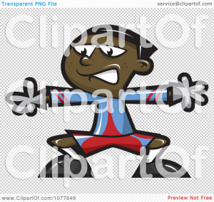 Clipart Black Boy Playing Soccer Goalie - Royalty Free Vector ...