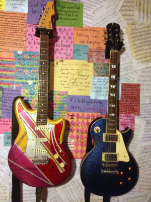 Hang those beautiful guitars or other appropriate instruments on your ...