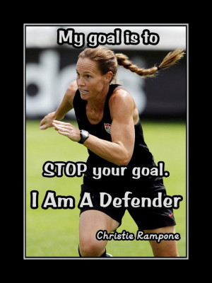 Soccer Poster Christie Rampone Photo Quote Wall Art Print 8x11
