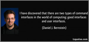 ... interfaces in the world of computing: good interfaces and user