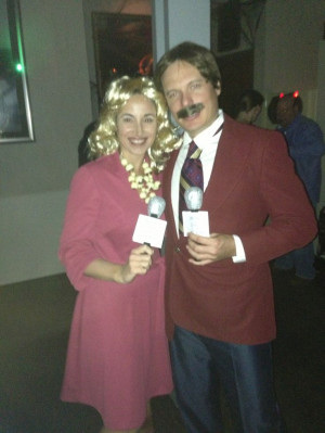 Ron burgundy and Veronica corningstone