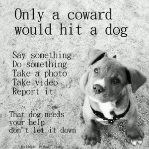 public service message. Help dogs and help put dog abusers in jail ...