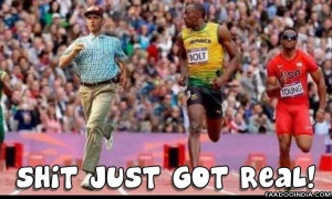 Forrest Gump running with Usain Bolt