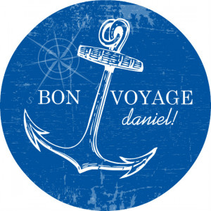 Farewell Party Invitation New Job Get details. blue and white